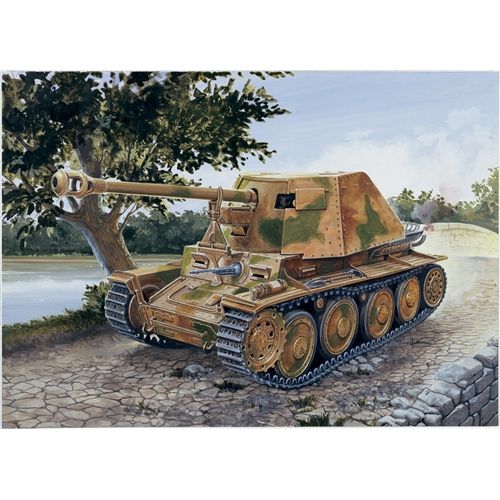 Plastikov model vozidla Panzerjger Marder III Ausf. H (1:72) - Italeri 7060