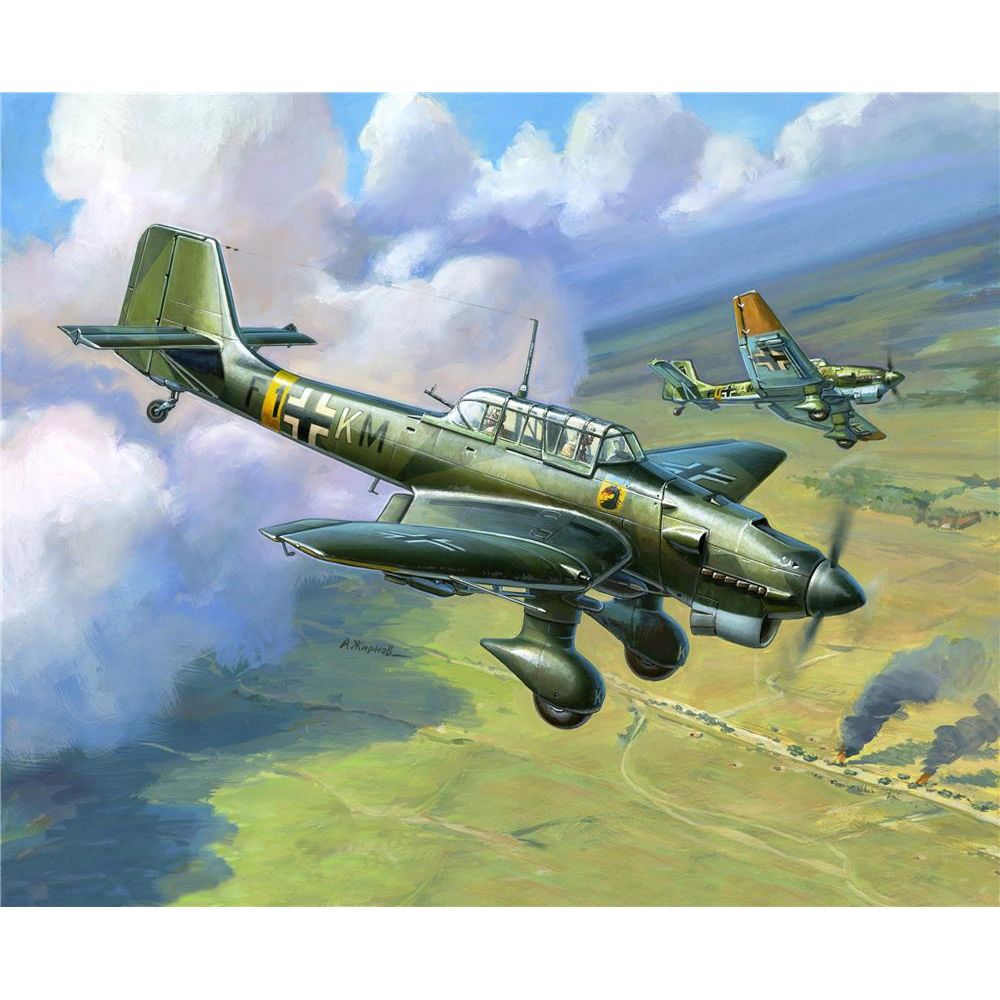 Plastikov model letadla Junkers JU-87 Stuka (1:144) - Zvezda Wargames (WWII) 6123