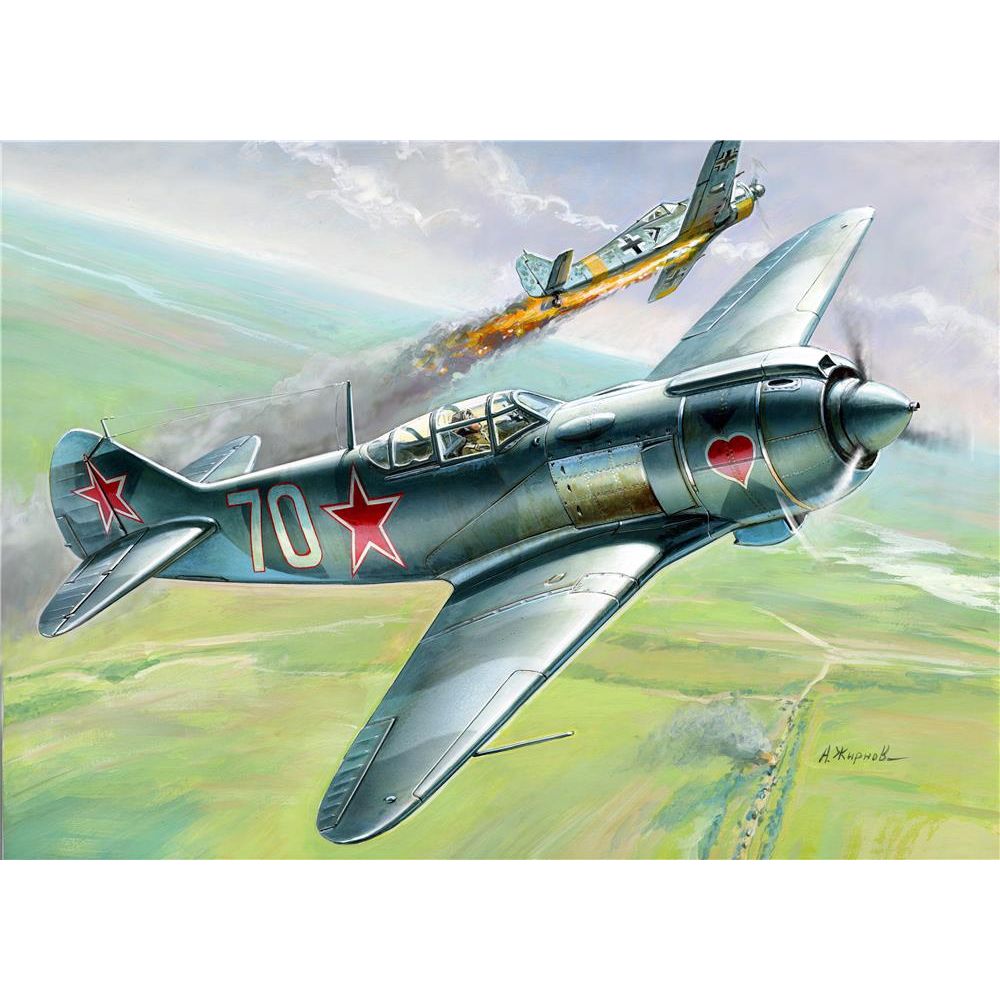 Plastikov model letadla Lavokin LA-5 FN Soviet Fighter (1:72) - Zvezda 7203